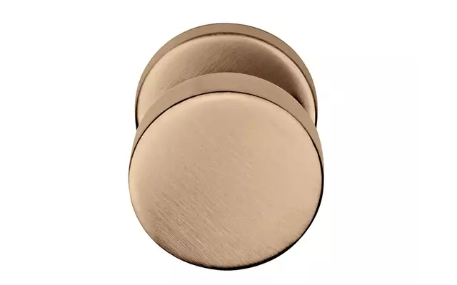 Voordeurknop licht brons PVD Rond 50 mm Vast op Rozet – LB503V