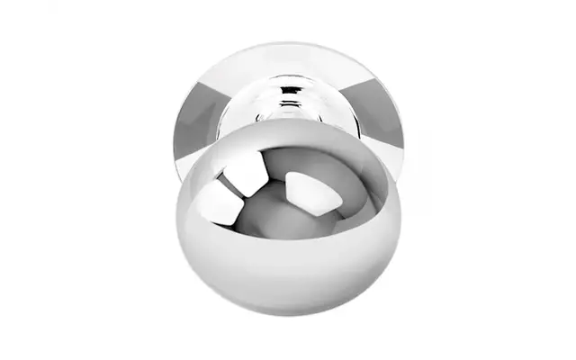 Voordeurknop gepolijst RVS Rond 80 mm Vast op Rozet – LB80V