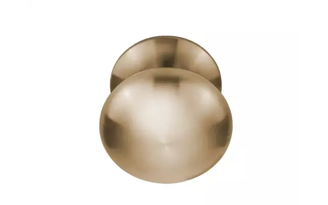 Voordeurknop licht brons PVD Rond 65 mm Vast op Rozet – LB65V