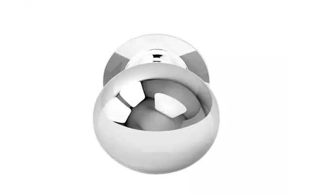 Voordeurknop gepolijst RVS Rond 65 mm Vast op Rozet – LB65V
