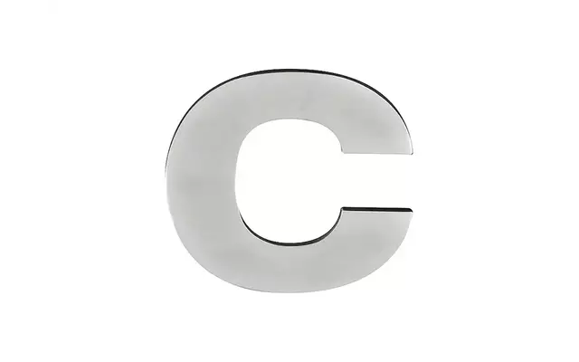 Huisletter C mat RVS PVD 77 mm – Formani Basics LBHN100-C