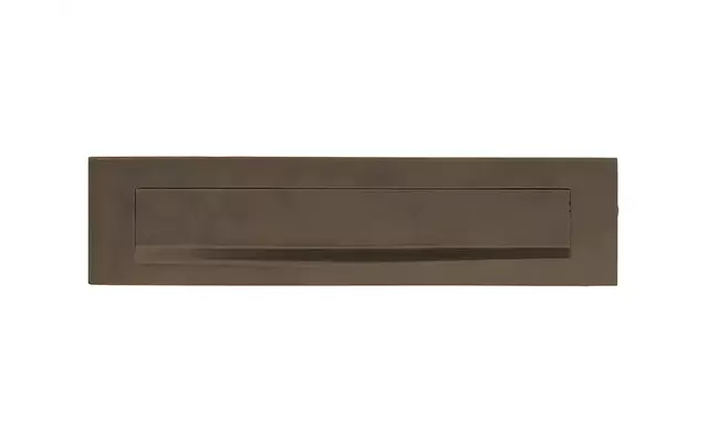 Briefplaat Brons 330x80 mm met Tuimelklep – Formani Basics