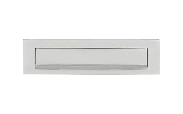 Briefplaat RVS PVD 330x80 mm met Tuimelklep – Formani Basics