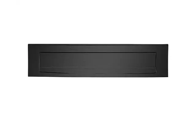 Briefplaat Gunmetal PVD 330x80 mm met Tuimelklep – Formani Basics