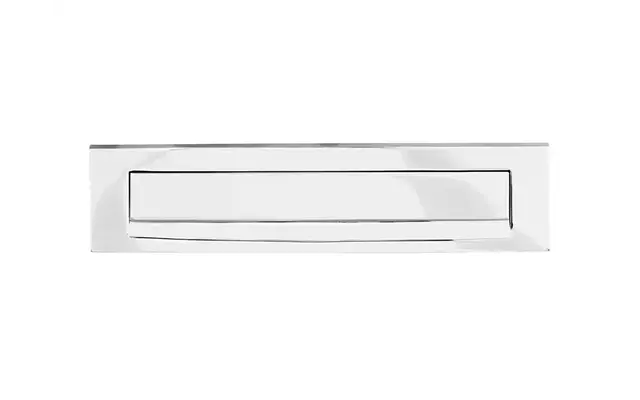 Briefplaat gepolijst RVS 330x80 mm met Tuimelklep – Formani Basics