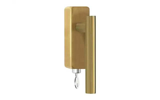 Draaikiep raamkruk Mat Goud PVD Afsluitbaar LB7-DKLOCK-O