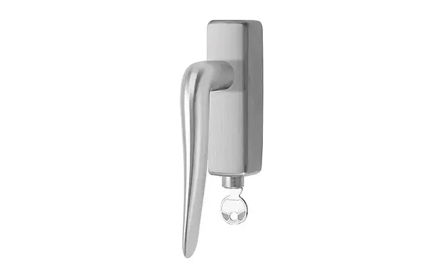 Draaikiep raamkruk links RVS Afsluitbaar LB20-DKLOCK-O