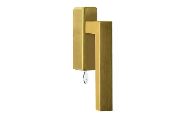 Draaikiep raamkruk Mat Goud PVD Afsluitbaar BSQ1-DKLOCK-O