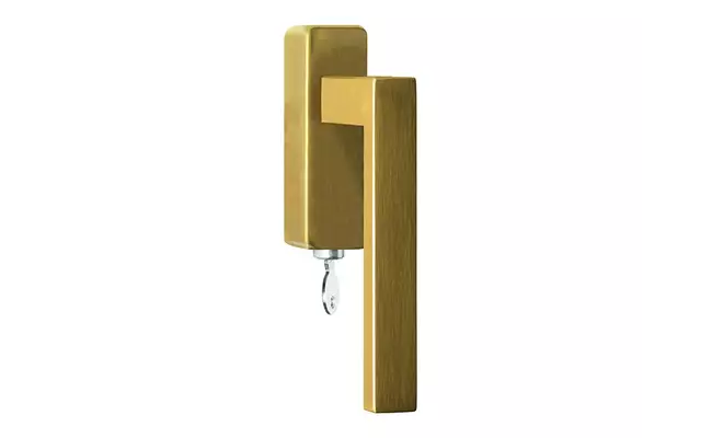 Draaikiep raamkruk Mat Goud PVD Afsluitbaar BSQ2-DKLOCK-O