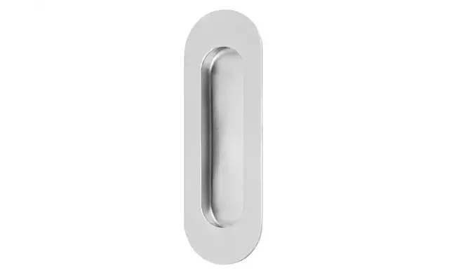Schuifdeurkom RVS Gepolijst Ovaal 120x41mm – Formani Model LB41