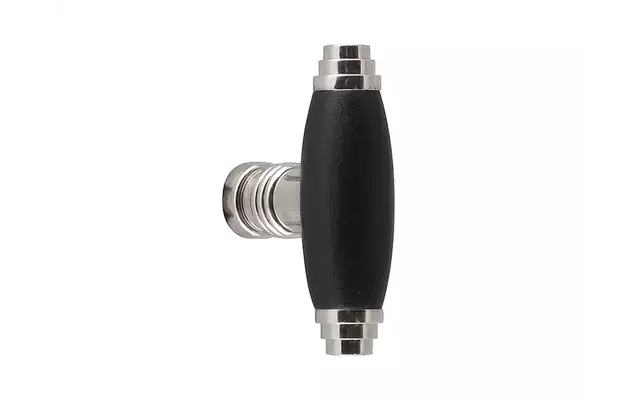 Meubelknop Nikkel en zwart ebben ovaal 58 mm – Formani Timeless 1934M