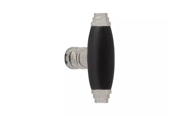 Meubelknop Mat Nikkel en zwart ebben ovaal 58 mm – Formani Timeless 1934M