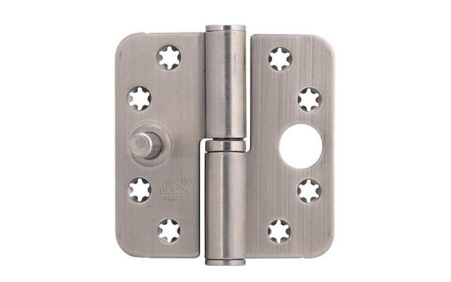 Veiligheidspaumelle SKG3 RVS 89x89x3mm DIN-links, met ronde hoeken