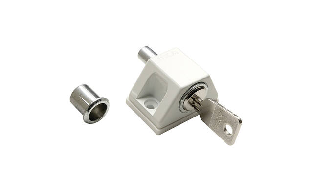Oplegslot Wit AXA 3011met drukcilinder Voor buitendraaiende ramen/deuren