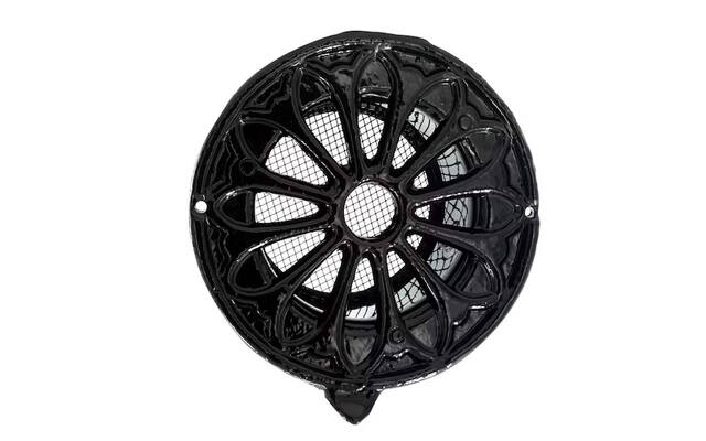 Ventilatierooster Zwart rond Retro 150mm voor buis 100mm