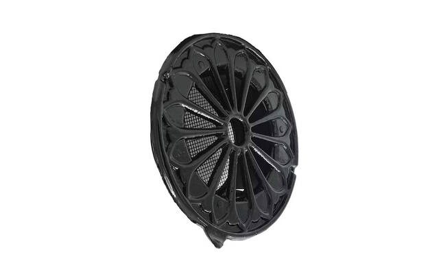 Ventilatierooster Zwart rond Retro 185mm voor buis 125mm