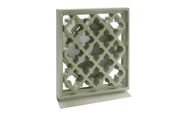 Ventilatierooster Brons-tint vierkant Retro 160x160mm voor buis 100mm