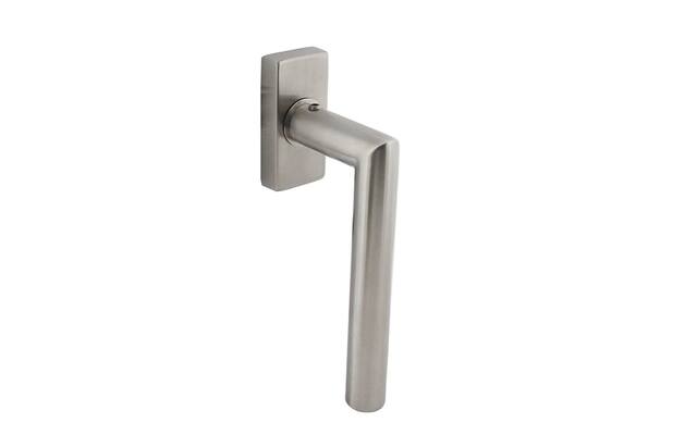 Intersteel Raamkruk Jura op rechthoekige rozet rvs