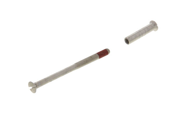 Patentboutje zelfborgend nikkel m/dopmoer 4x45mm