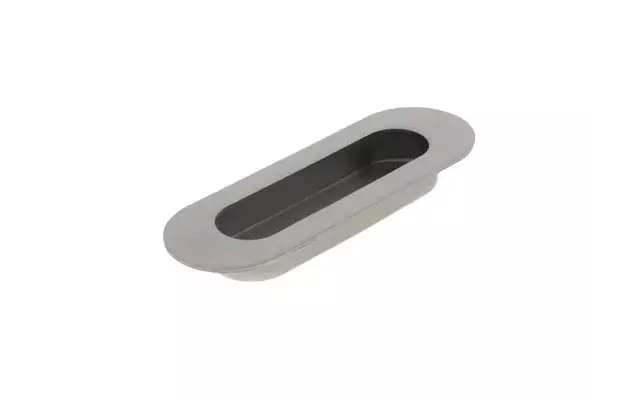 Intersteel Schuifdeurkom ovaal 120x40mm blind rvs geborsteld