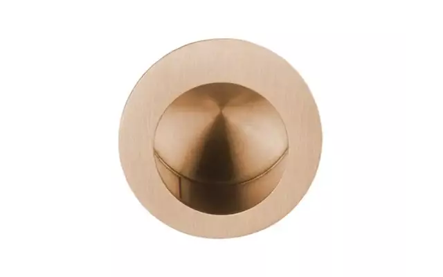 Schuifdeurkom Licht Brons PVD Rond 30mm Fingertip – Formani Model LB29