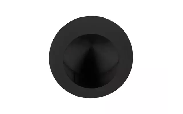 Schuifdeurkom Zwart Mat PVD Rond 30mm Fingertip – Formani Model LB29