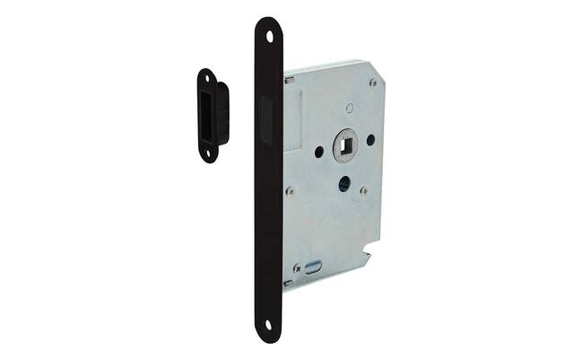 Intersteel Woningbouw magneet loopslot, voorplaat afgerond zwart