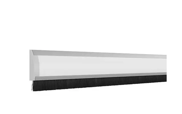 Deurtochtstrip Deco, Aluminium met witte inlay