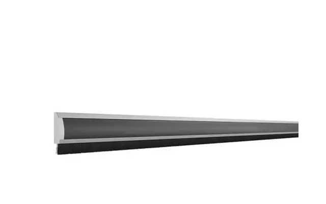 Deurtochtstrip Deco, Aluminium met zwarte inlay