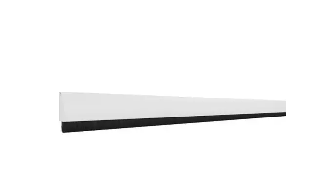 Deurtochtstrip Deco, Aluminium met witte metalen afdekkap