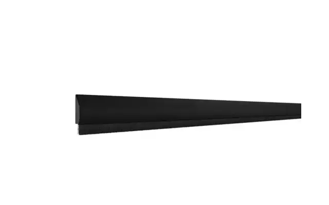 Deurtochtstrip Deco, Aluminium met zwarte metalen afdekkap