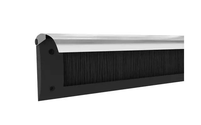 Tochtklep RVS Luxe met borstel 86 x 345mm
