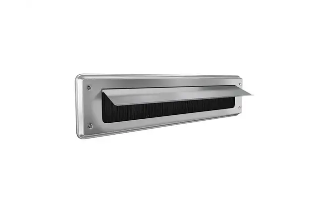 Tochtklep Aluminium Classic met borstel 86 x 345mm