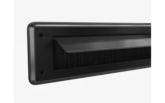 Tochtklep Zwart Classic met borstel 86 x 345mm