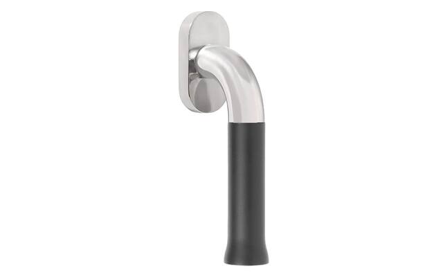 Draaikiep raamkruk RVS gepolijst/zwart Nour EV101 Edward van Vliet 150mm