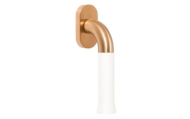 Draaikiep raamkruk Mat goud PVD/wit Nour EV101 Edward van Vliet 150mm