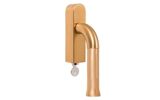 Draaikiep raamkruk Mat goud PVD Nour EV101 afsluitbaar Edward van Vliet 164mm