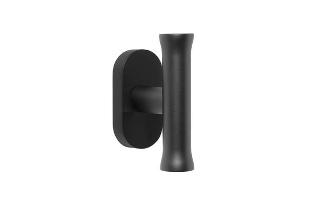 Draaikiep raamkruk Zwart Nour EV102 T-model Edward van Vliet 90mm. Geen logo