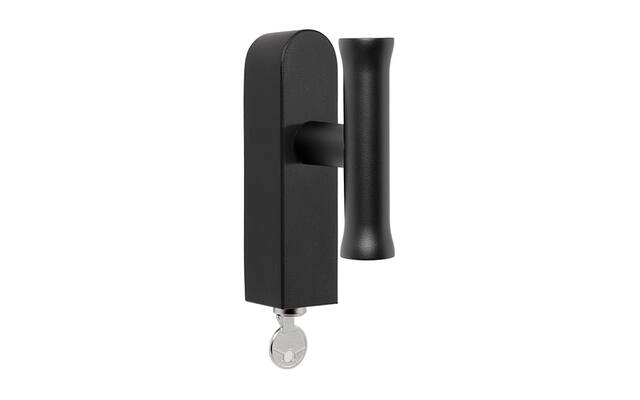 Draaikiep raamkruk Zwart Nour EV102 T-model Afsluitbaar Edward van Vliet 90mm