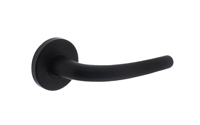 Intersteel Deurkruk Zwart Elena op ronde rozet 49x7mm 112mm