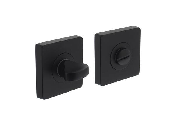 Intersteel WC-garnituur Zwart vierkant verdekt 55x55x10mm