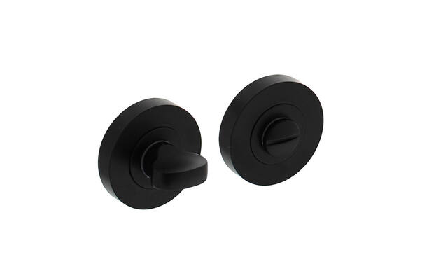 Intersteel WC-garnituur Zwart rond verdekt 53x8mm