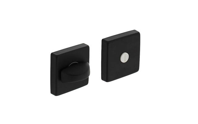Intersteel WC-garnituur Zwart vierkant verdekt 55x55x10mm