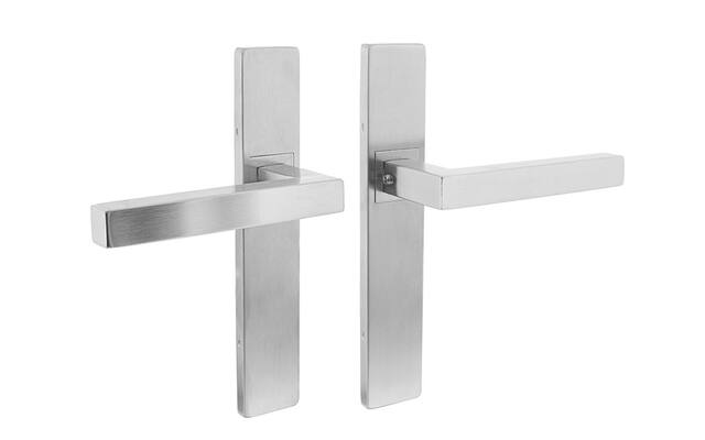 Intersteel Deurkruk RVS Vierkant op schild 220x41x9mm Blind
