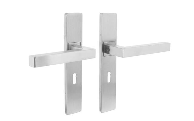Intersteel Deurkruk RVS Vierkant op schild 220x41x9mm SL56