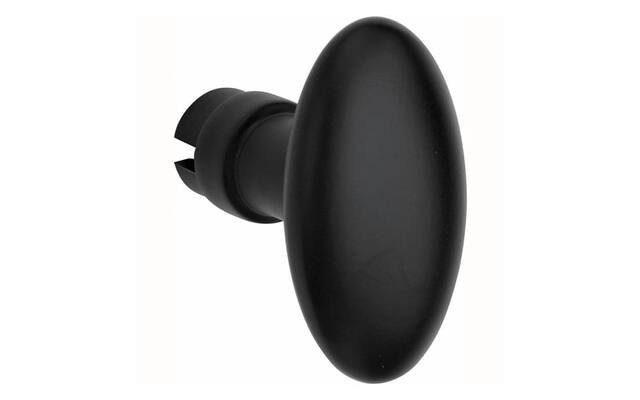 Knopkruk Zwart Ovaal 60x33mm