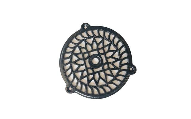 Ventilatierooster Zwart Authentiek rond 110mm