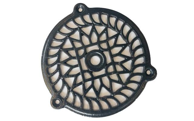 Ventilatierooster Zwart Authentiek rond 200mm