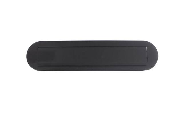 Intersteel Briefplaat Ovaal Zwart met klep/regenrand