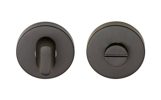 WC-sluiting Zwart Intro rond 52mm, 10mm dik 5/6/7/8mm wc stift